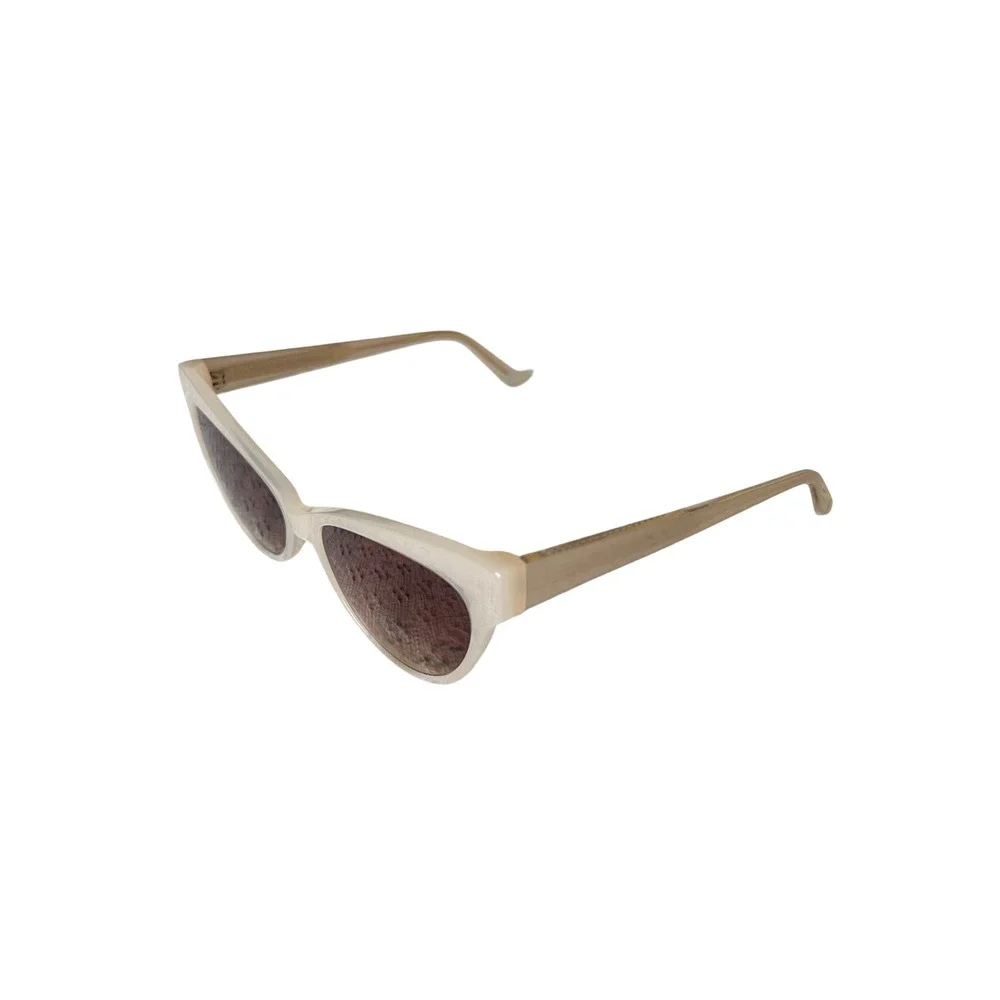 Patricia Nash Women Cream Cat Eye Sunglasses Brown Gradient Lens Retro Vintage - Picture 2 of 5